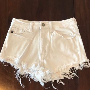 KanCan White Denim Shorts